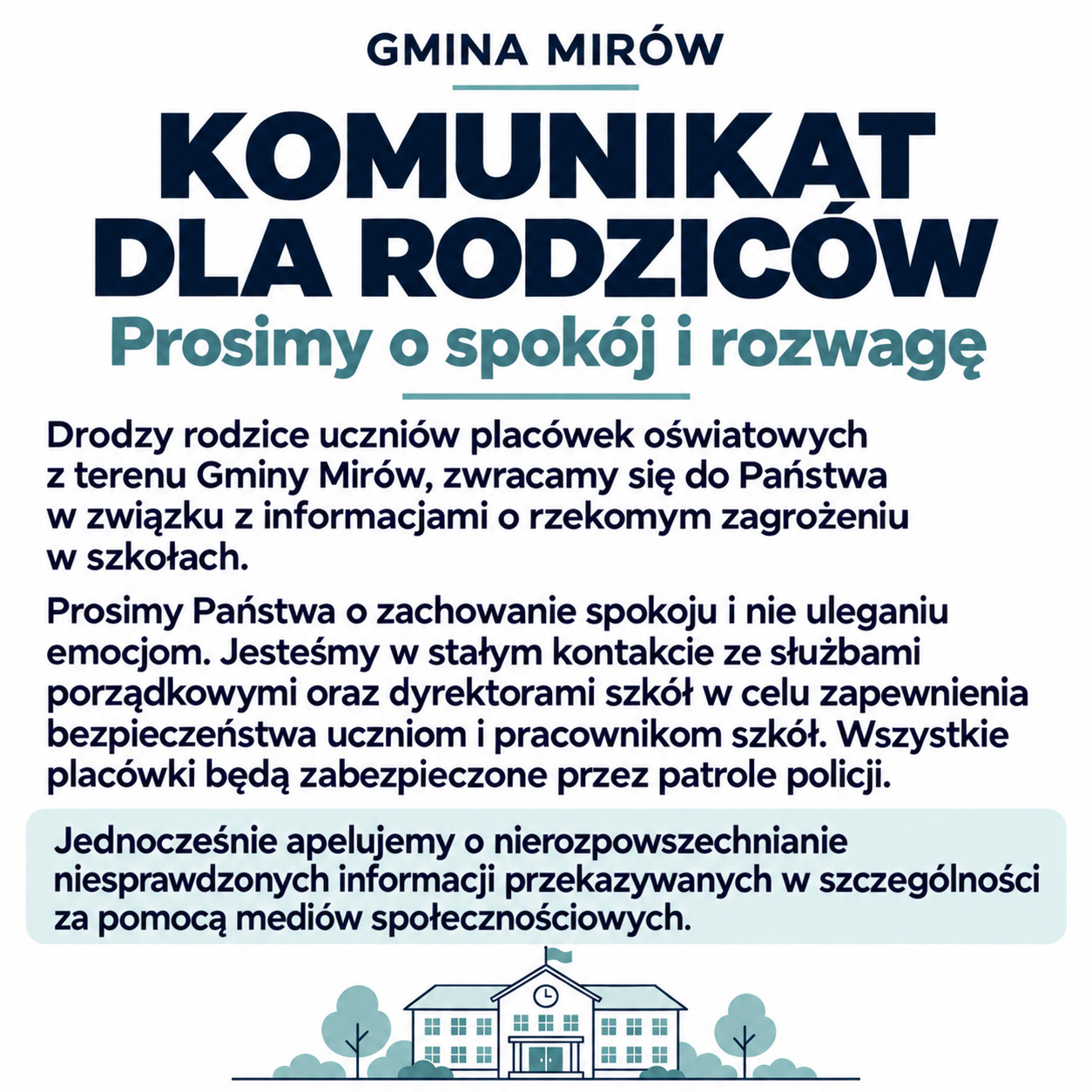 informacja dla rodzicow