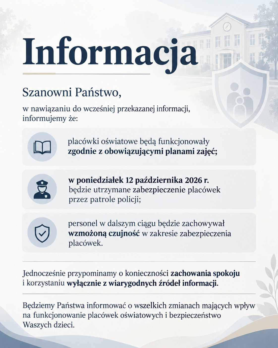informacja rodzice nowa