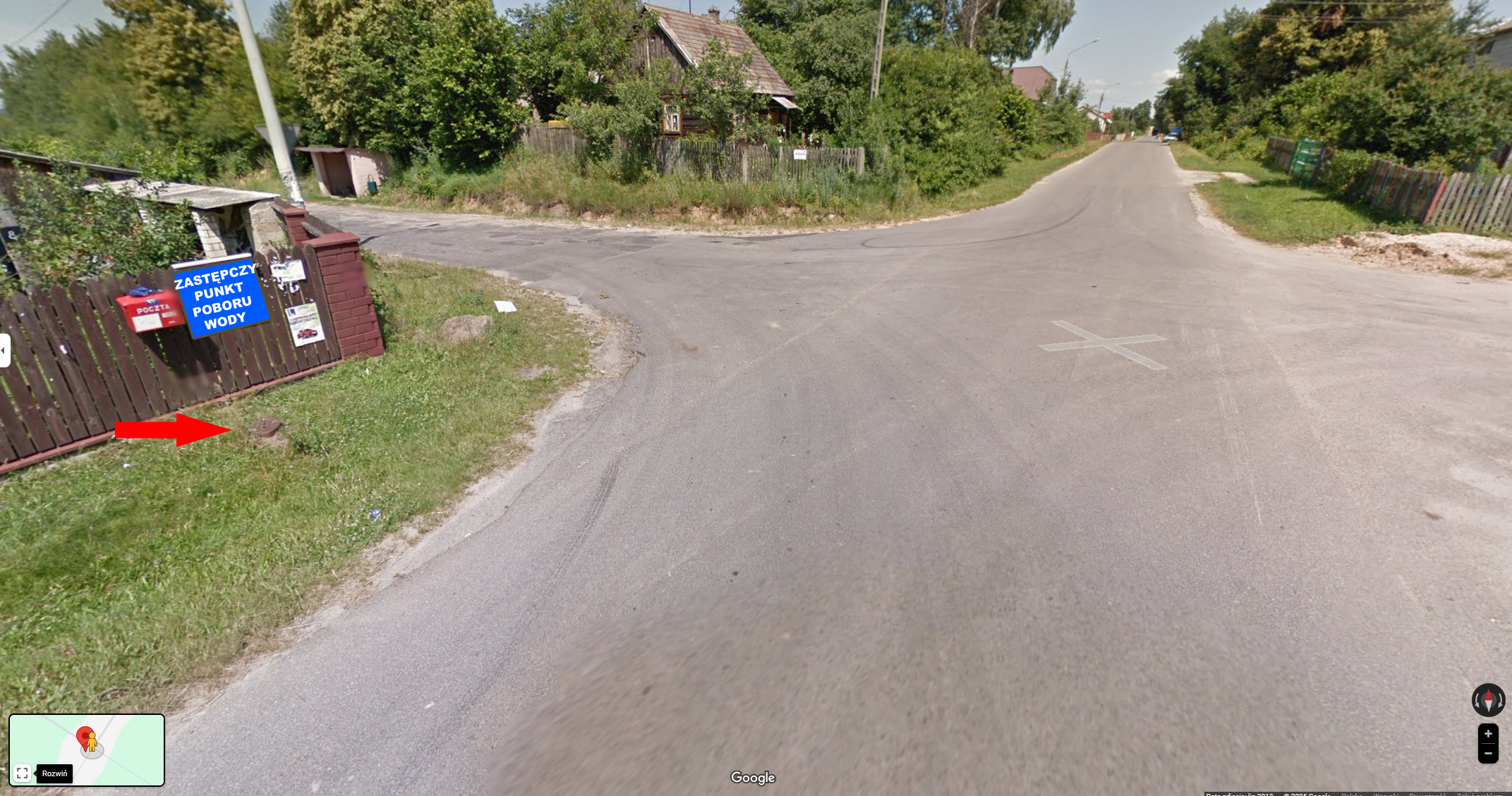 mapa punkt poboru wody